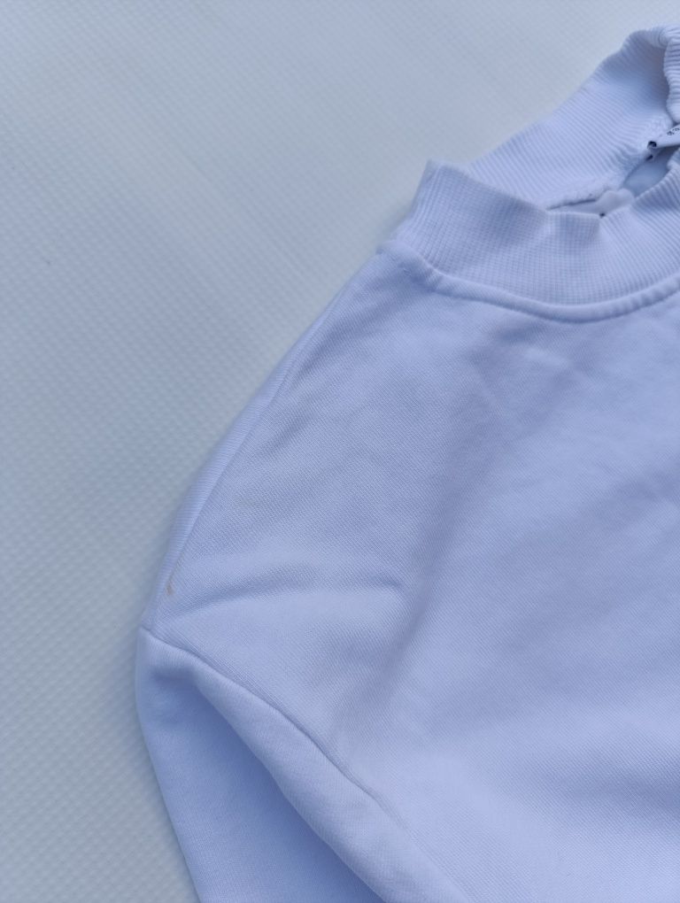 Collusion S Biała bluza damska crop top
