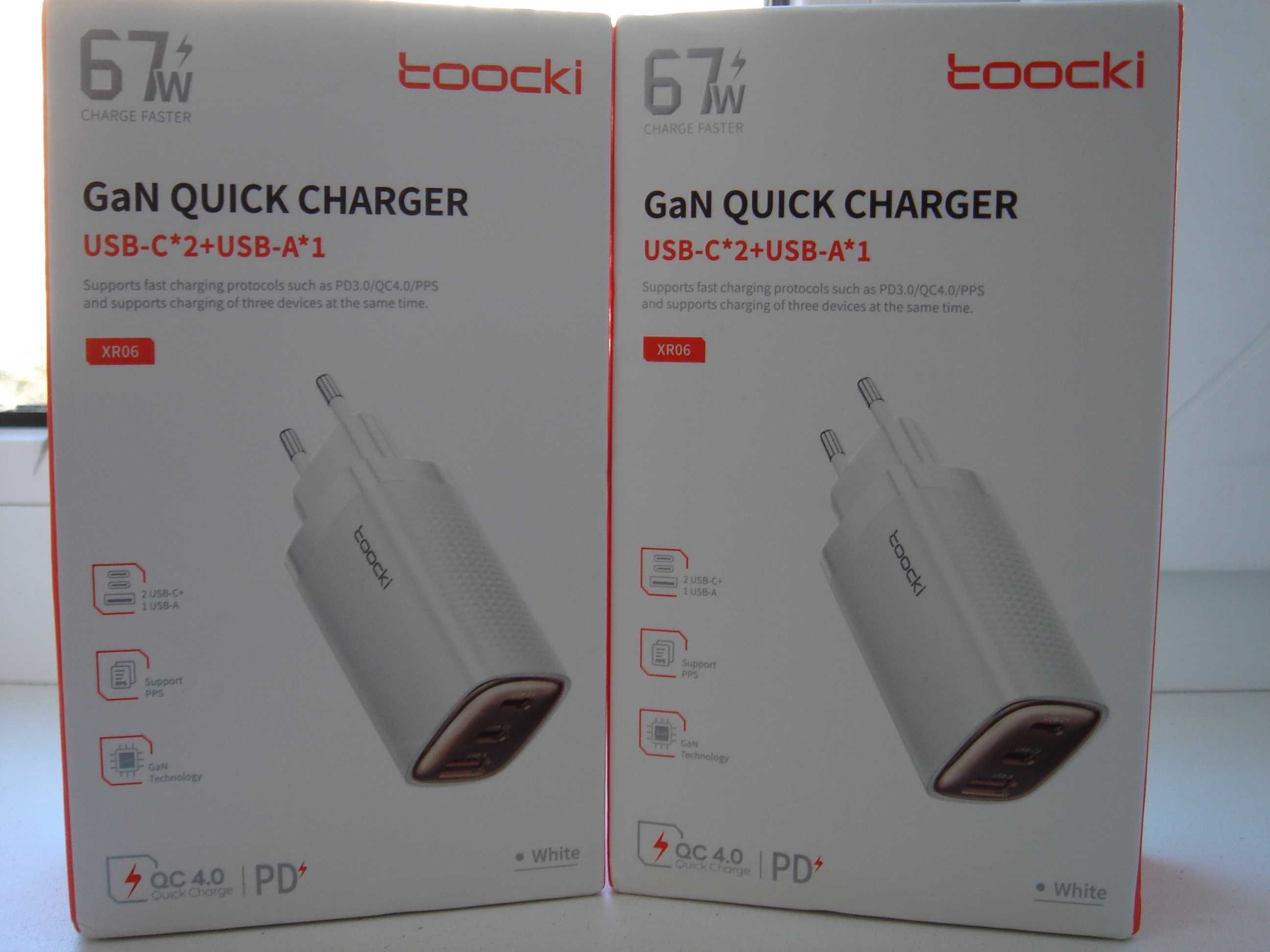 Toocki 67W GaN USB зарядний пристрій, швидка зарядка 4.0