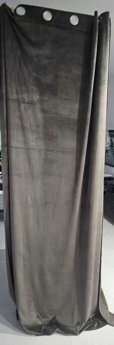 2 sztuki zasłony welurowe ciemny brąz 245x140 cm.