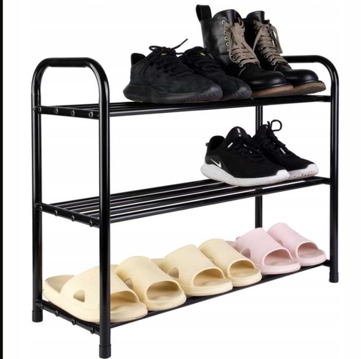 PÓŁKA NA BUTY obuwie ubrania METALOWA stojak organizer 3 poziomy