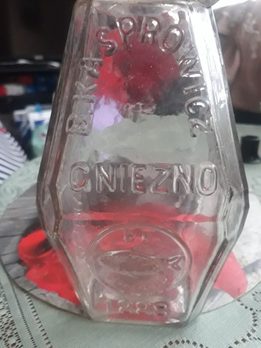 Stara przedwojenna butelka B.Kasprowicz Gniezno