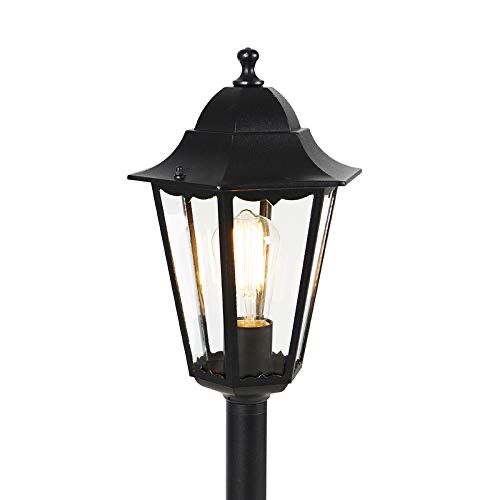 latarnia zewnętrzna stojąca czarna 120 cm IP44