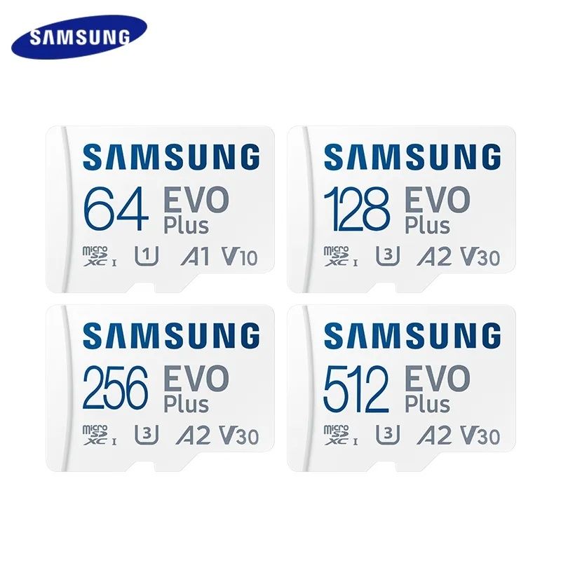 Карта памяти microSD SAMSUNG EVO Plus 64GB 256GB C10 UHS-I V30 U3