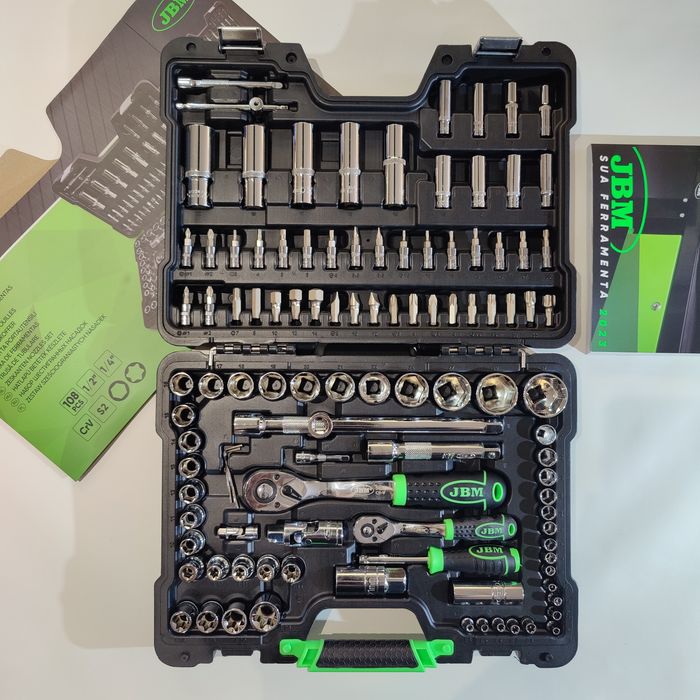 Mala / Caia de Ferramentas 108Pcs JBM CROMADO - PROMO -  (Com Iva)