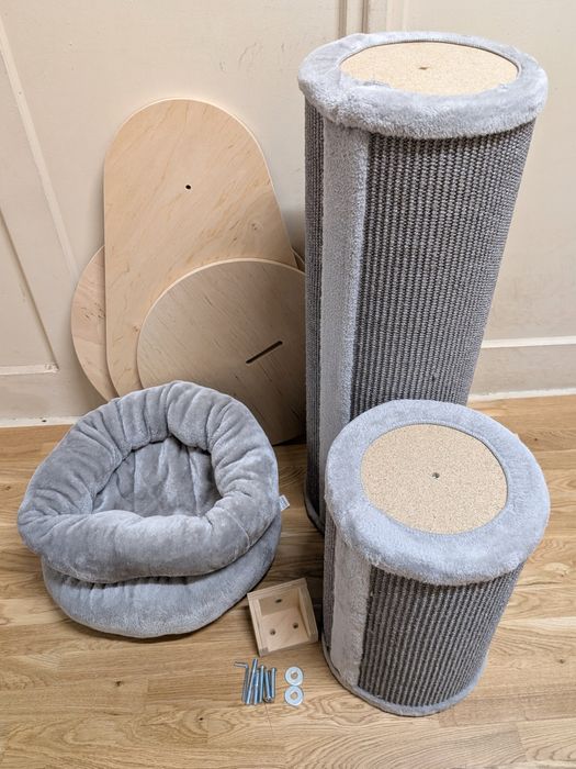 Natural Paradise Drapak Słupek dla Kota Jasmine L Jasnoszary 138cmDuży