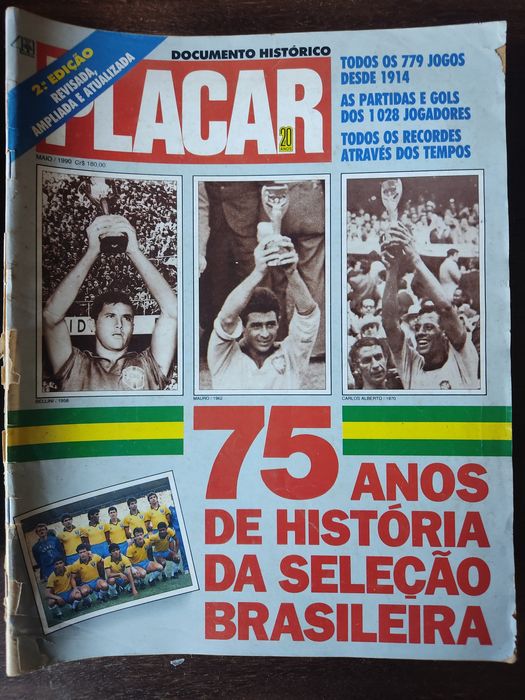 Revista Placar 75 anos seleção de Brasil