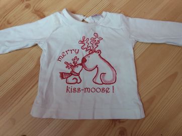 Koszulka niemowlęca r 56 z motywem świątecznym