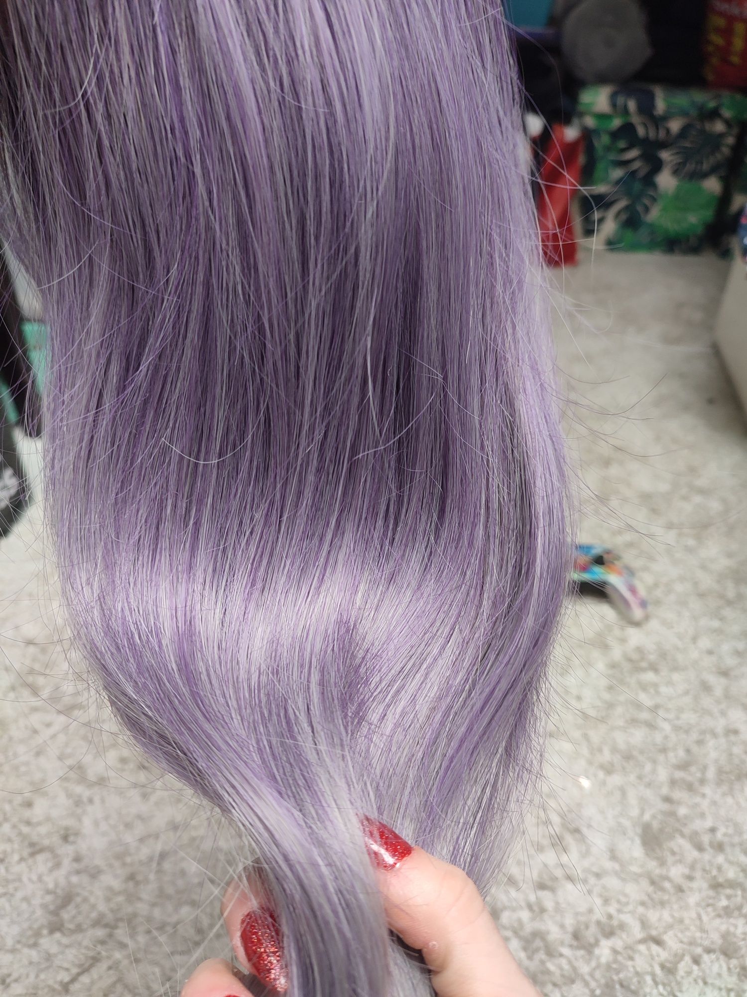 Peruka ombre sombre siwa fioletowa brązowa ombre sombre WIG cosplay