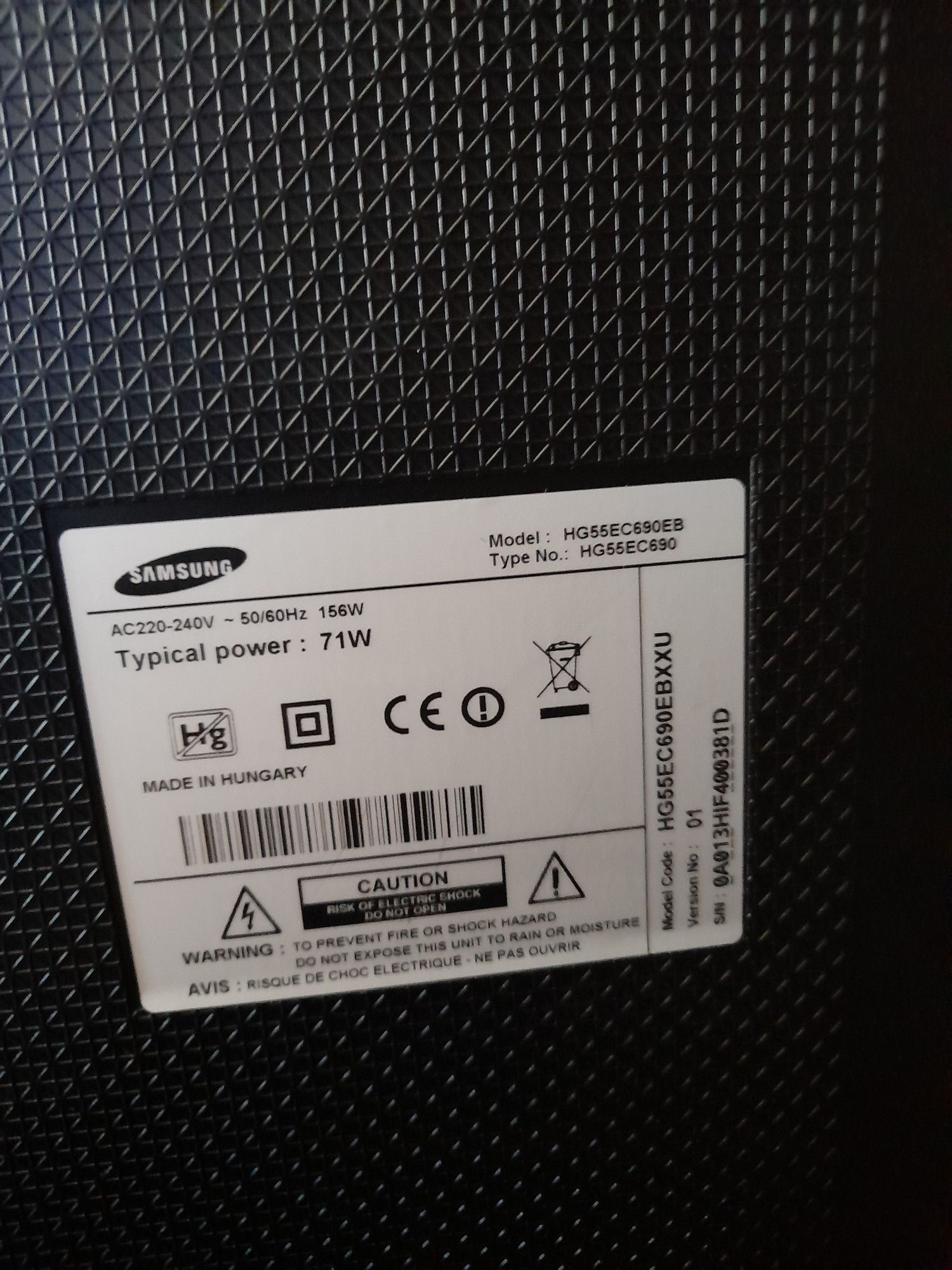 Telewizor przemysłowy 55"