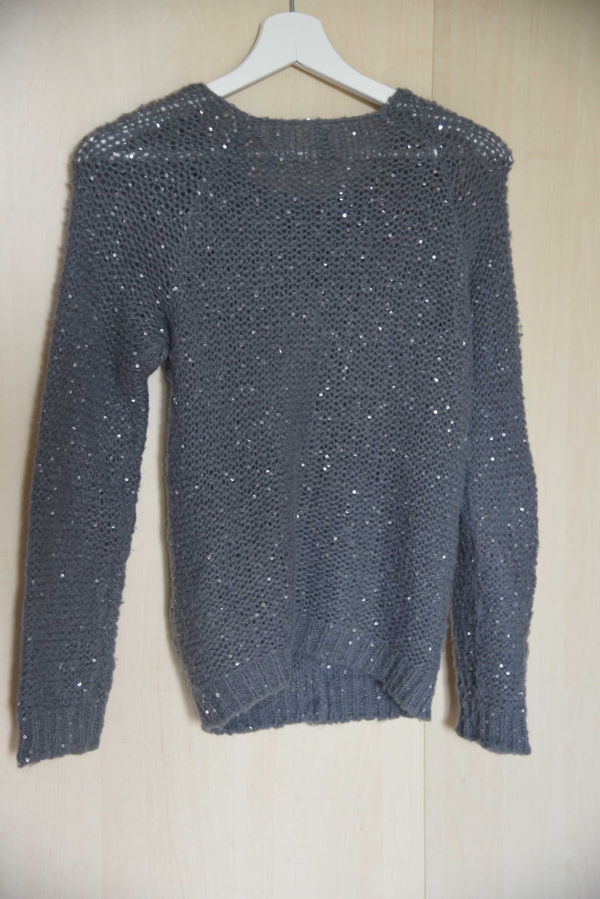 Sweter na guziki Benetton 160cm