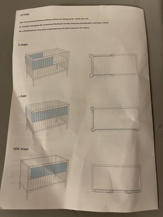 Ochraniacz filcowy do łóżeczka Mokee WoolGuard