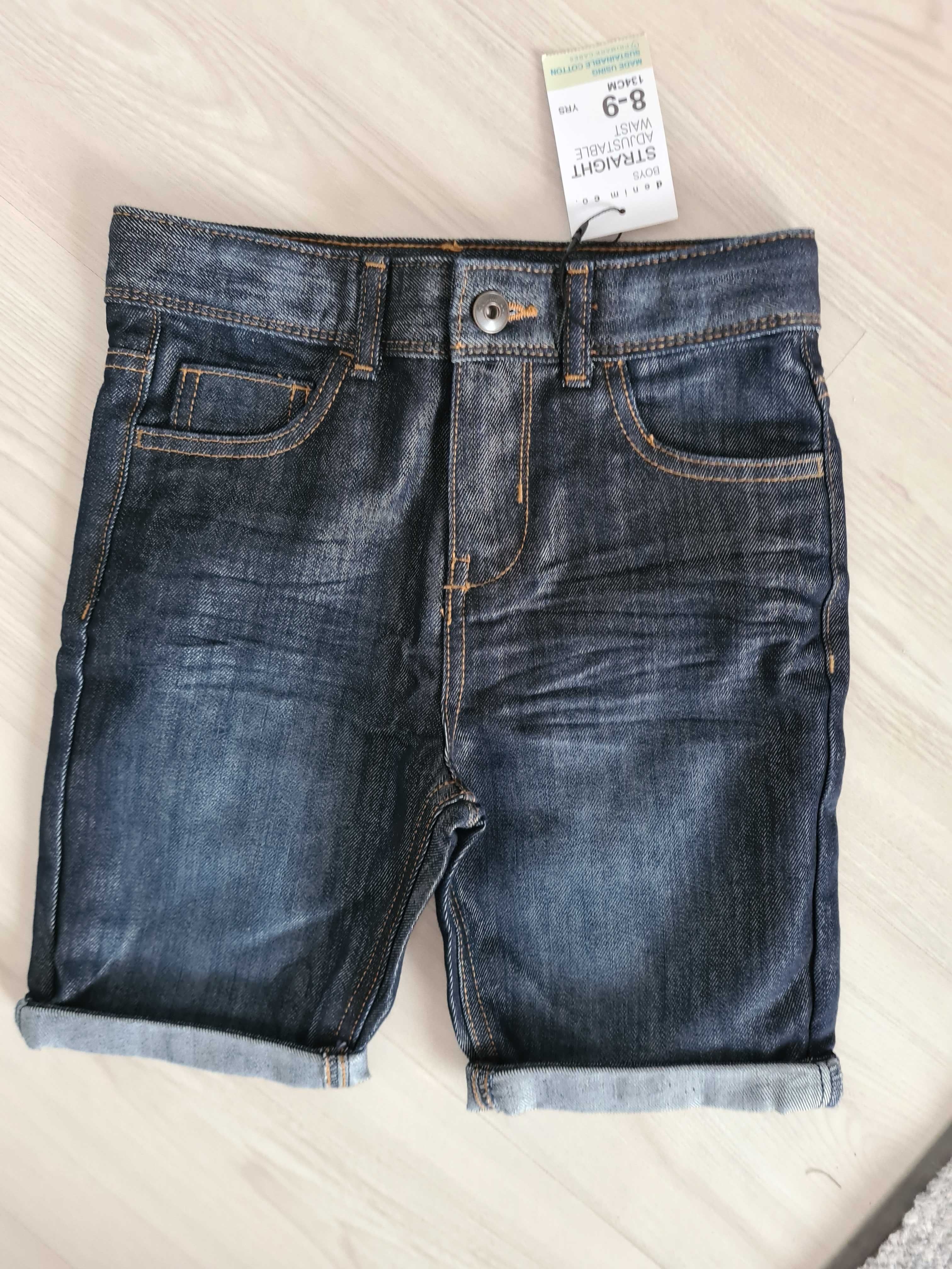 Spodenki szorty nowe primark 134 jeans dżinsowe denim nowe