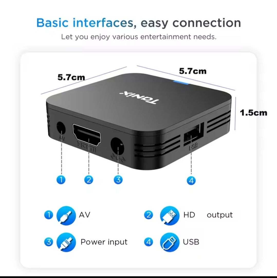 ТВ Бокс Андроїд приставка Android TV box TANIX TX1 2/16gb