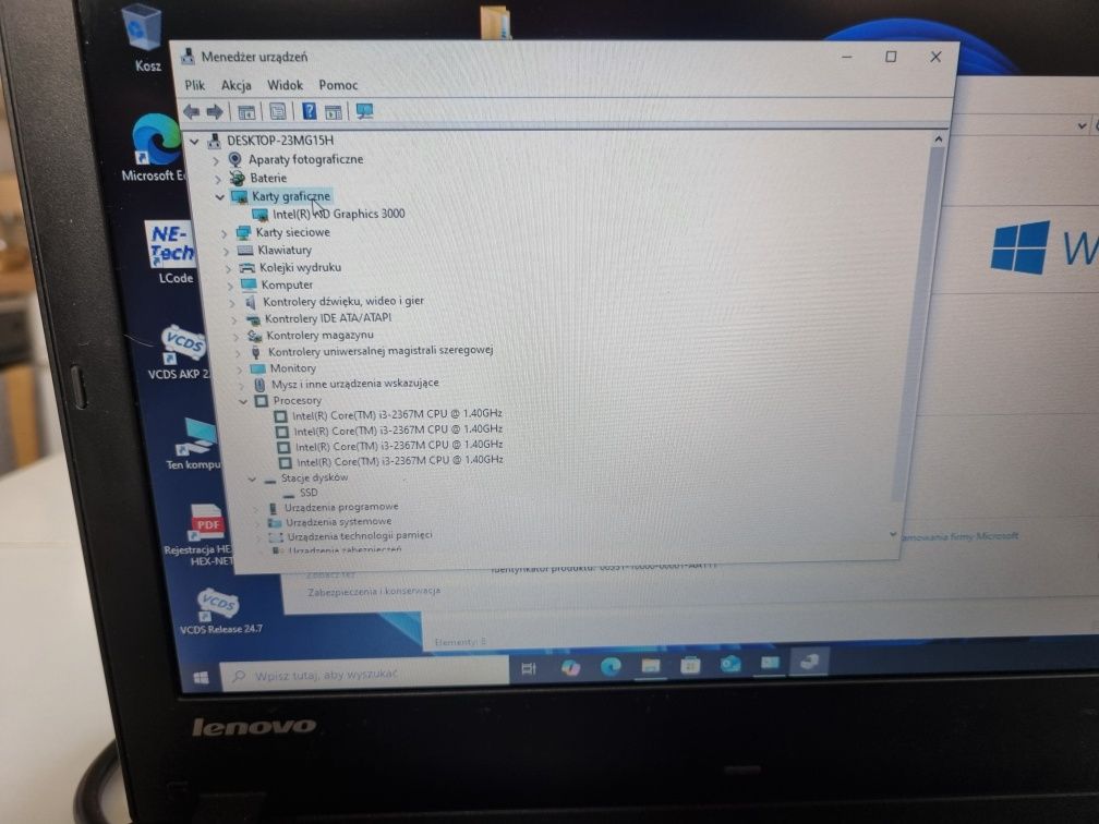 Thinkpad X121e + Interfejs VCDS 24.7.0 VW, AUDI