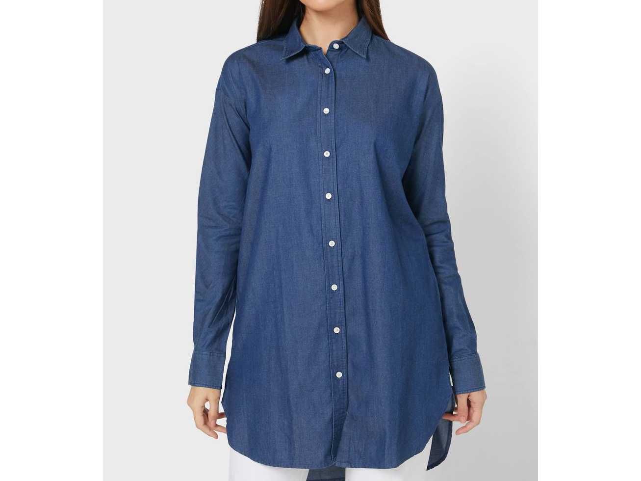ХЛ Нова подовжена джинсова сорочка рубашка длинная Gant оригинал