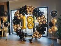 Balony z helem dekoracje balonowe ścianki - komunie, wesela, urodziny