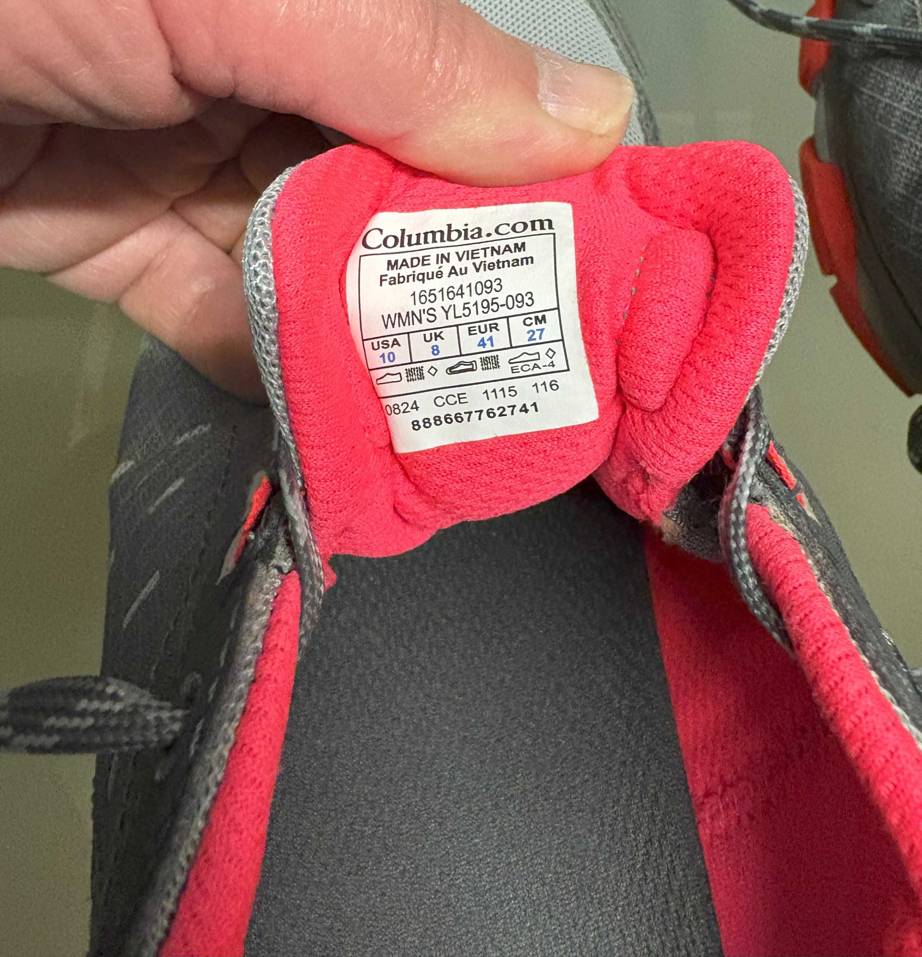 Sapatilhas Columbia cinza e rosa, 41, como novas (usadas uma vez)