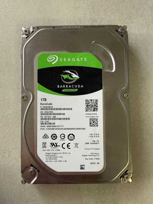 Жорсткий диск Seagate BarraCuda HDD 1TB 7200rpm