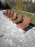 Fotel klubowy "Lisek"  model B-7727 PRL Vintage 6 szt. Oryginalny stan