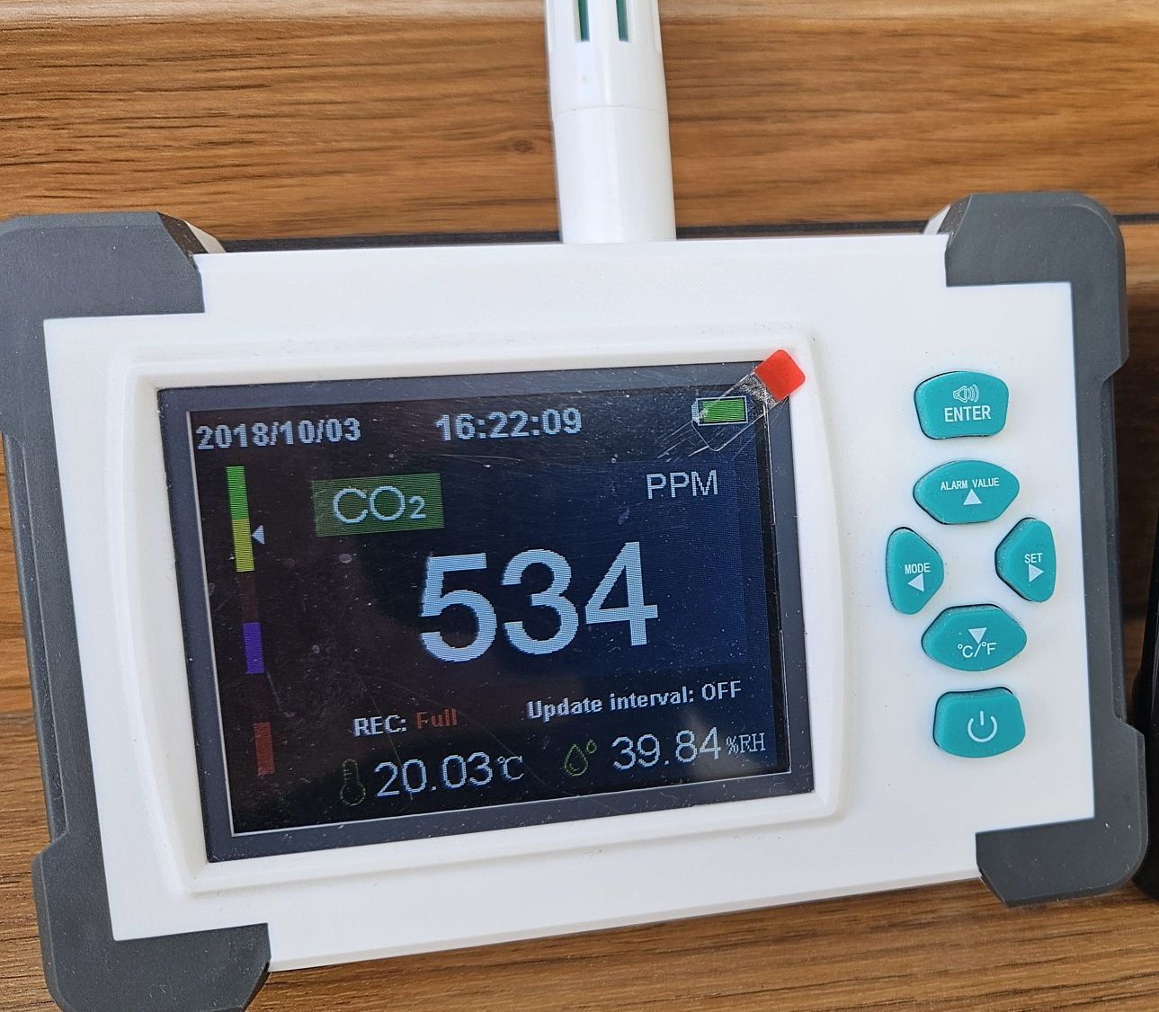 Detektor CO2 dwutlenku węgla wilgotności i temperatury