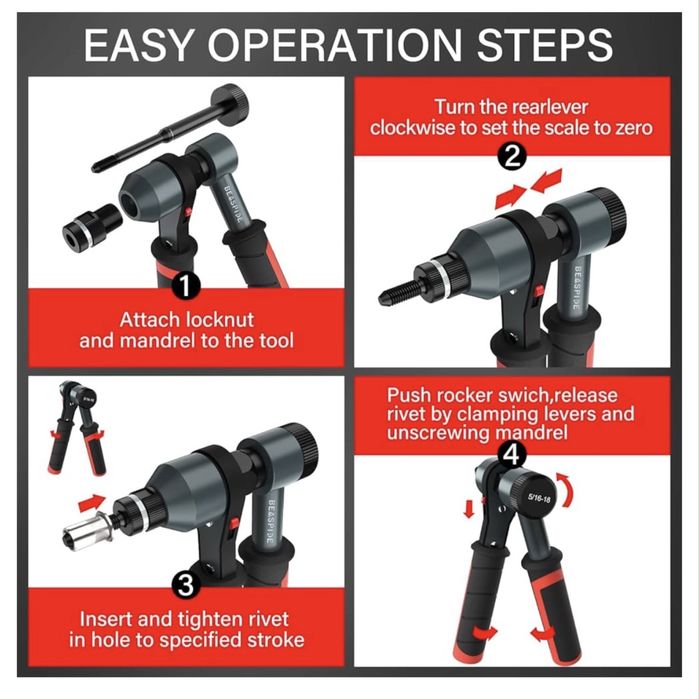 Заклепочник різьбових заклепок