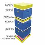 Ul Wielkopolski 10 ramkowy 3x Korpus i dennica higieniczna Styropian