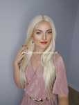Peruka lace front blond włosy jak naturalne