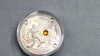 Moneta Mistrzostwa Świata w Piłce Nożnej 10zł srebro bursztyn 2002r