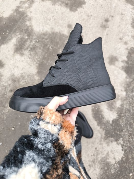 Ботинки жіночі зима,натуральна замша,шкіра