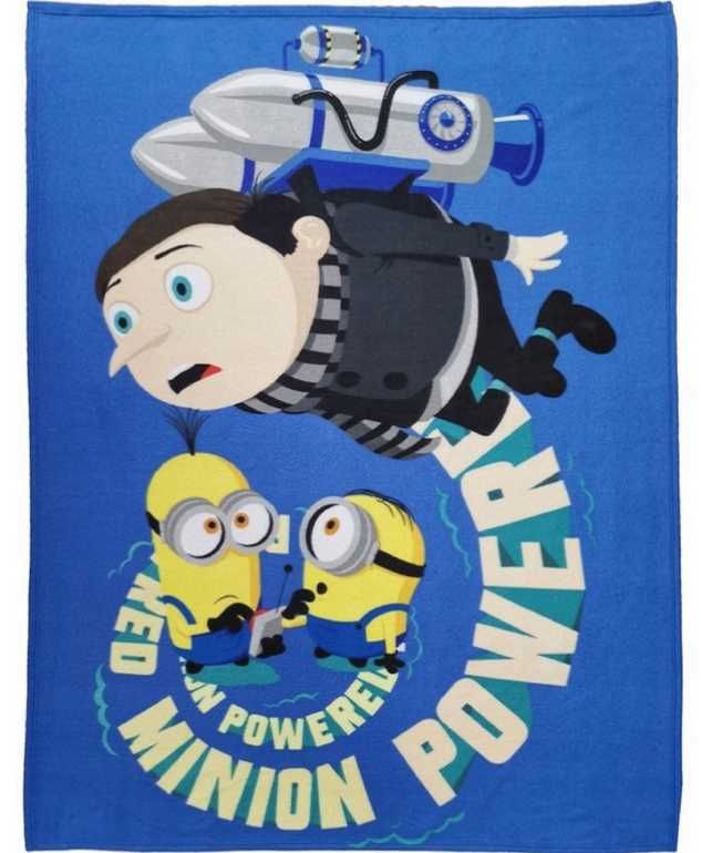 Zestaw koc polarowy + poduszka 40x40  Minionki Gru