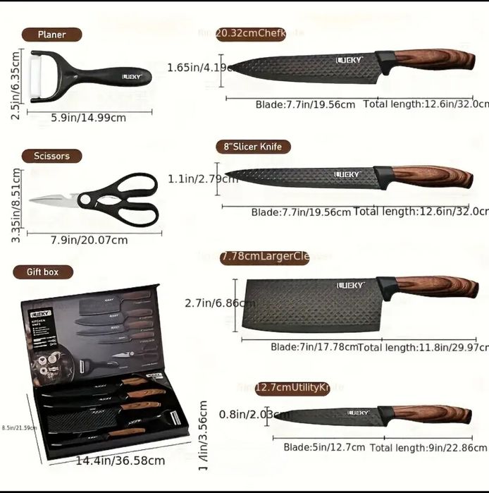 Zestaw noży kuchennych nowy