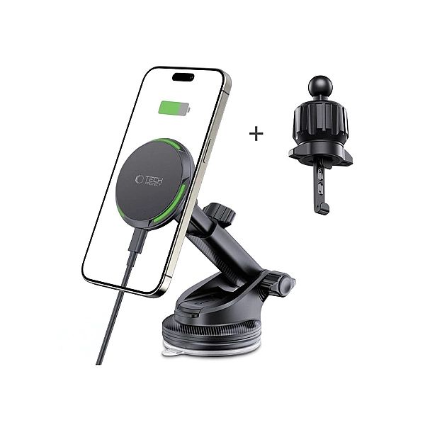 Uchwyt samochodowy Tech-Protect MM15W-V7 QI2 z ładowarką indukcyjną -