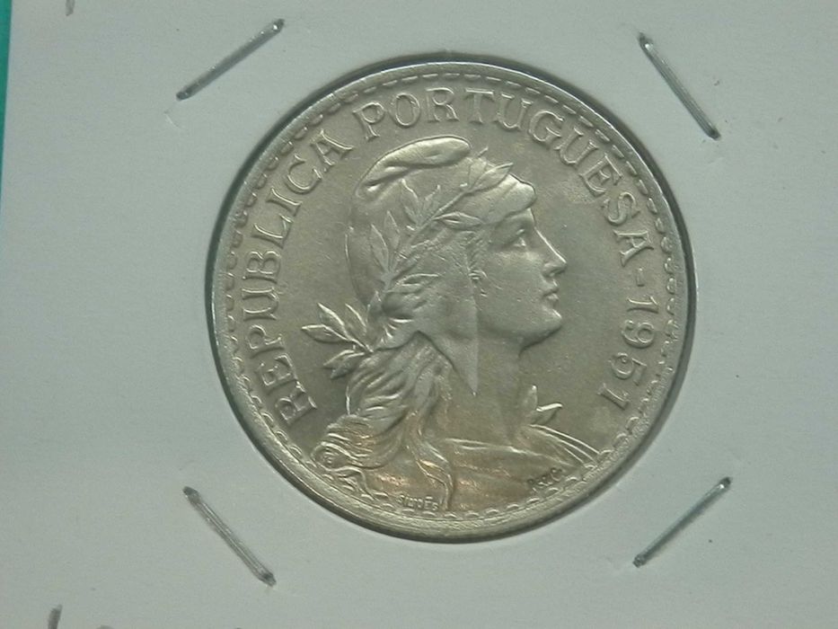 1198 - República: 1 escudo 1951 alpaca, excelente, por 5,00