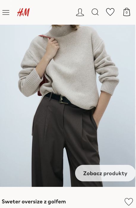 Стильний та вишуканий подовжений светр,(S i М) H&M