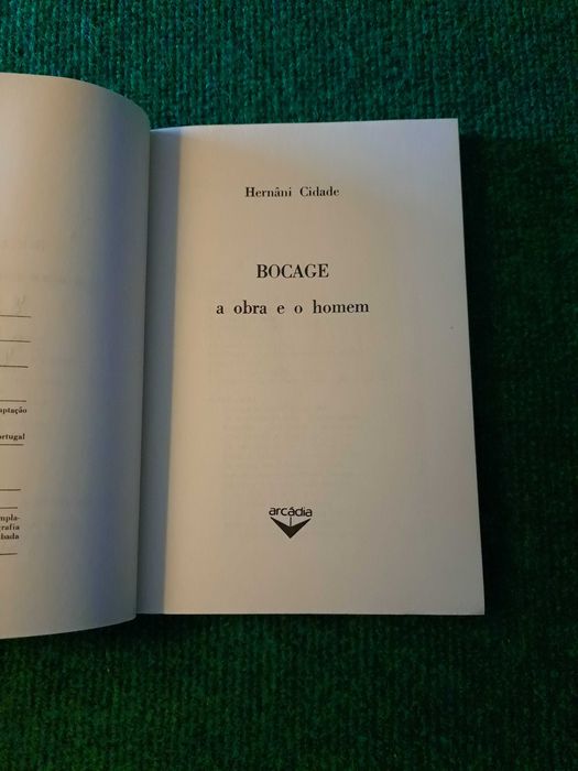 Bocage a obra e o homem - Hernâni Cidade