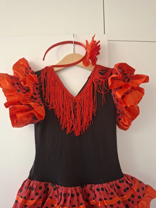 Przebranie strój Hiszpanki tancerki Flamenco 8lat