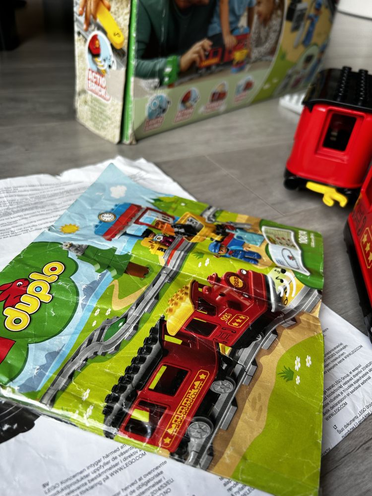 Klocki lego duplo , zestaw 10874, pociąg parowy