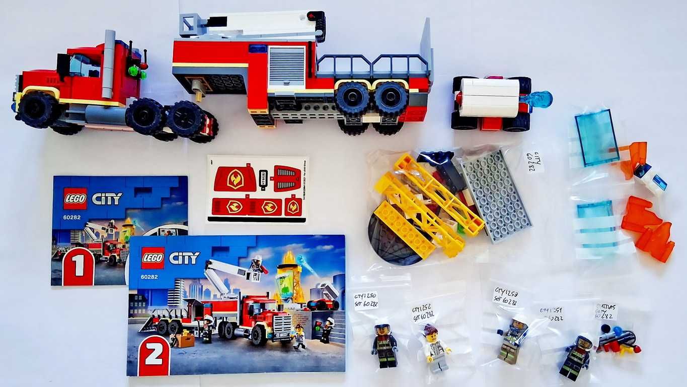 Lego City 60282 Fire Command Unit em peças novas semi montado