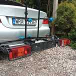 Bagażnik rowerowy na hak  mocowania przepinki na dwie instalacje
