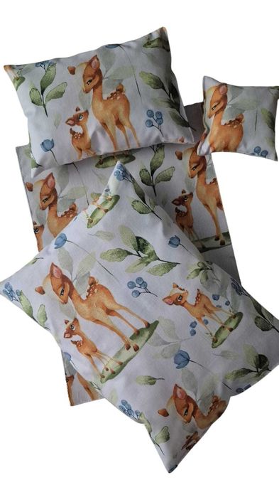 Komplet pościeli Kołderka do wózka łóżeczka kołyski sarenki 4 elementy