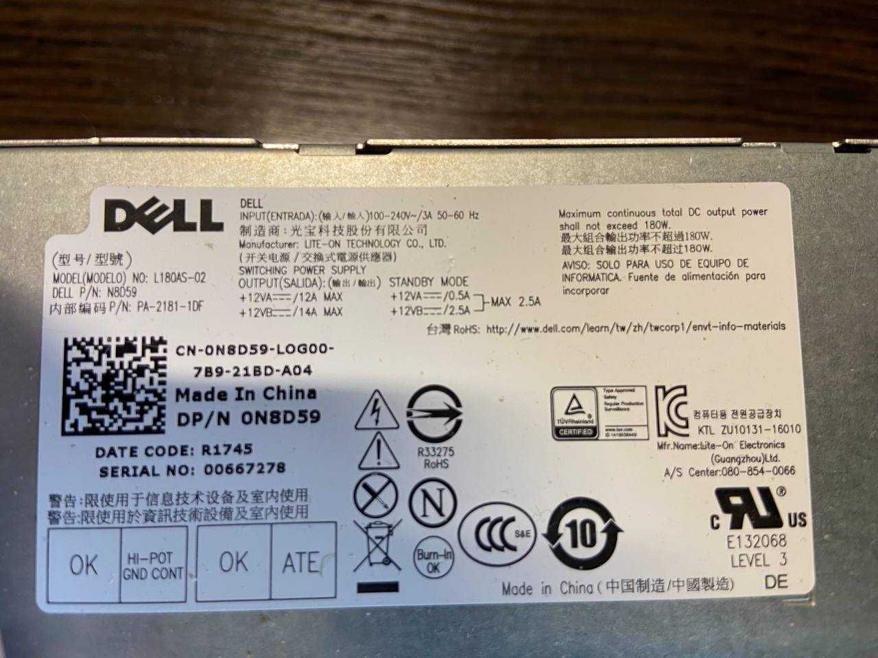 Блок живлення Dell L180AS-02