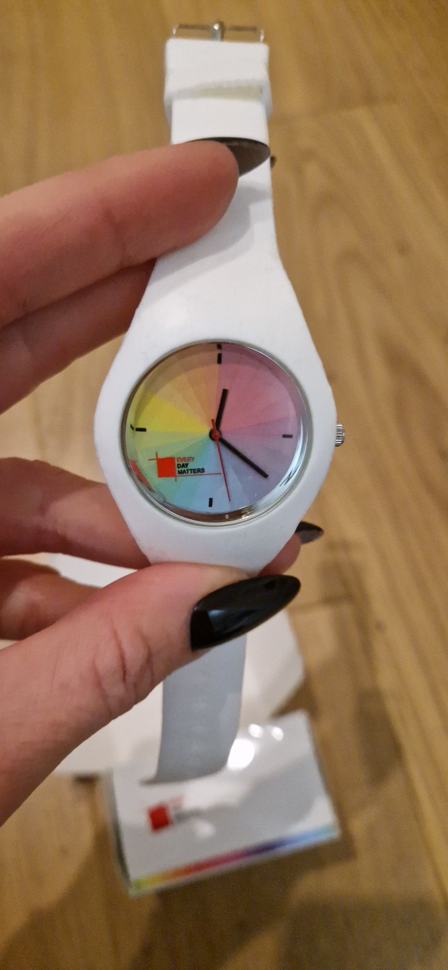 Biały zegarek silikon