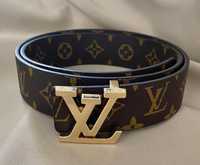 Nowy Skórzany Pasek Damski LV Louis Vuitton Monogram