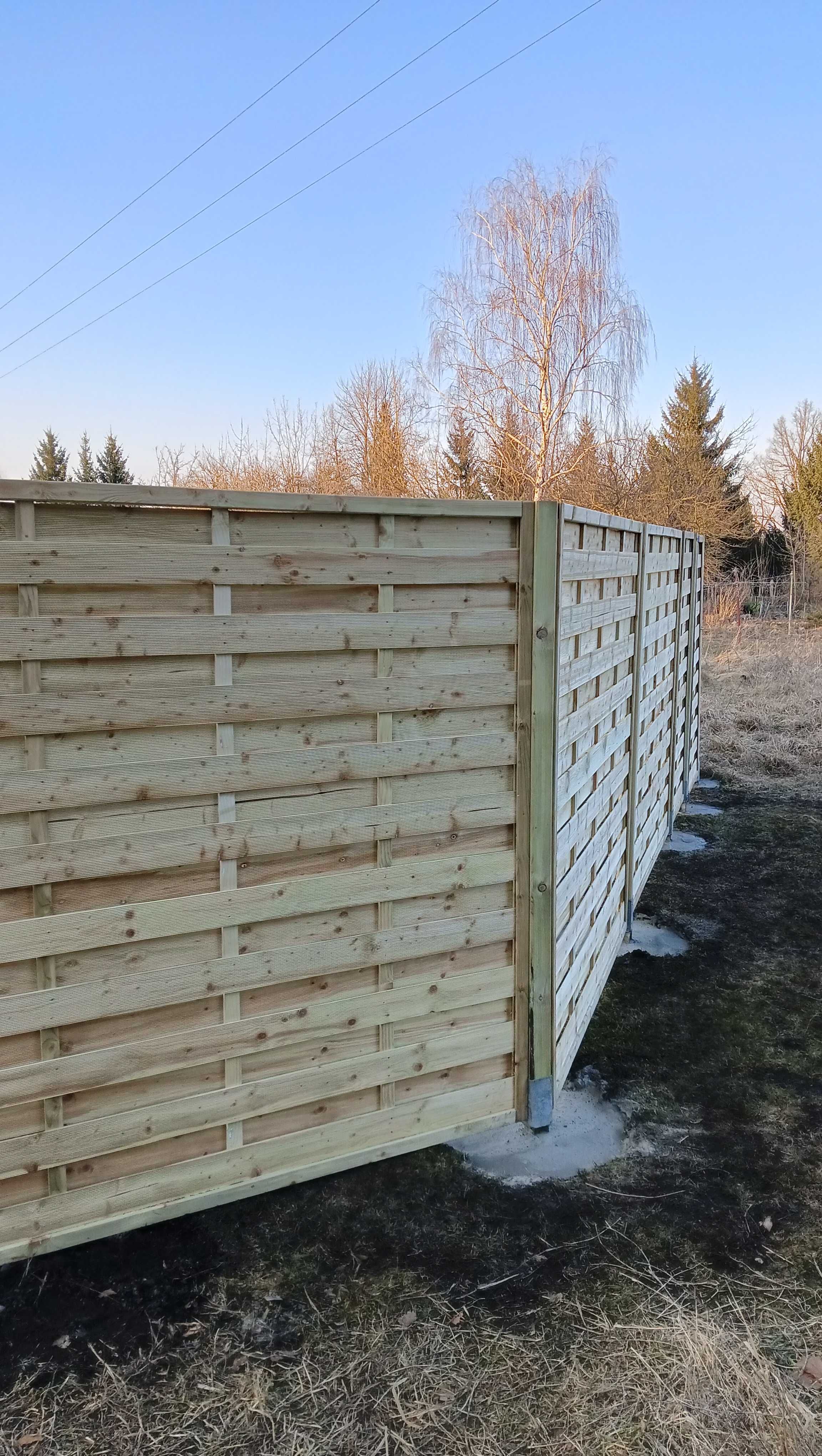 Panel ogrodzeniowy 180x180 cm Płot drewniany 180x60 PERGOLA do WIATY