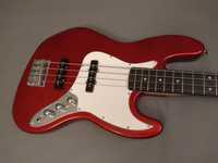 Harley Benton JB-20 CA (Candy Apple Red)-gitara basowa-typ JazzBass.