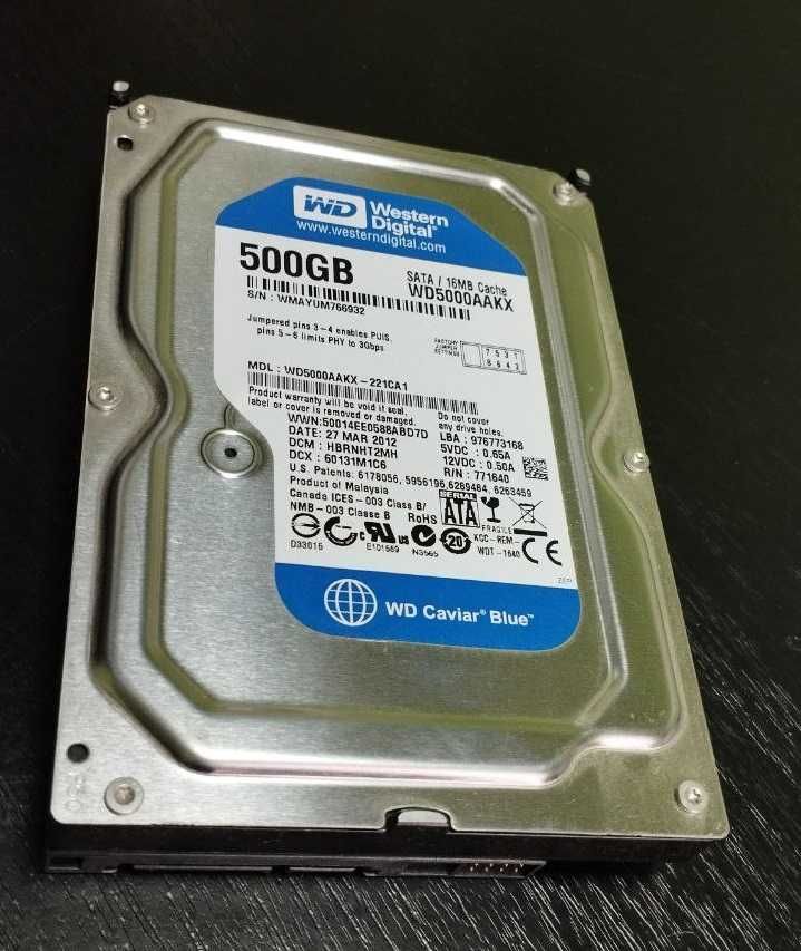 Жесткий диск Western Digital Caviar Blue 500GB, провірений