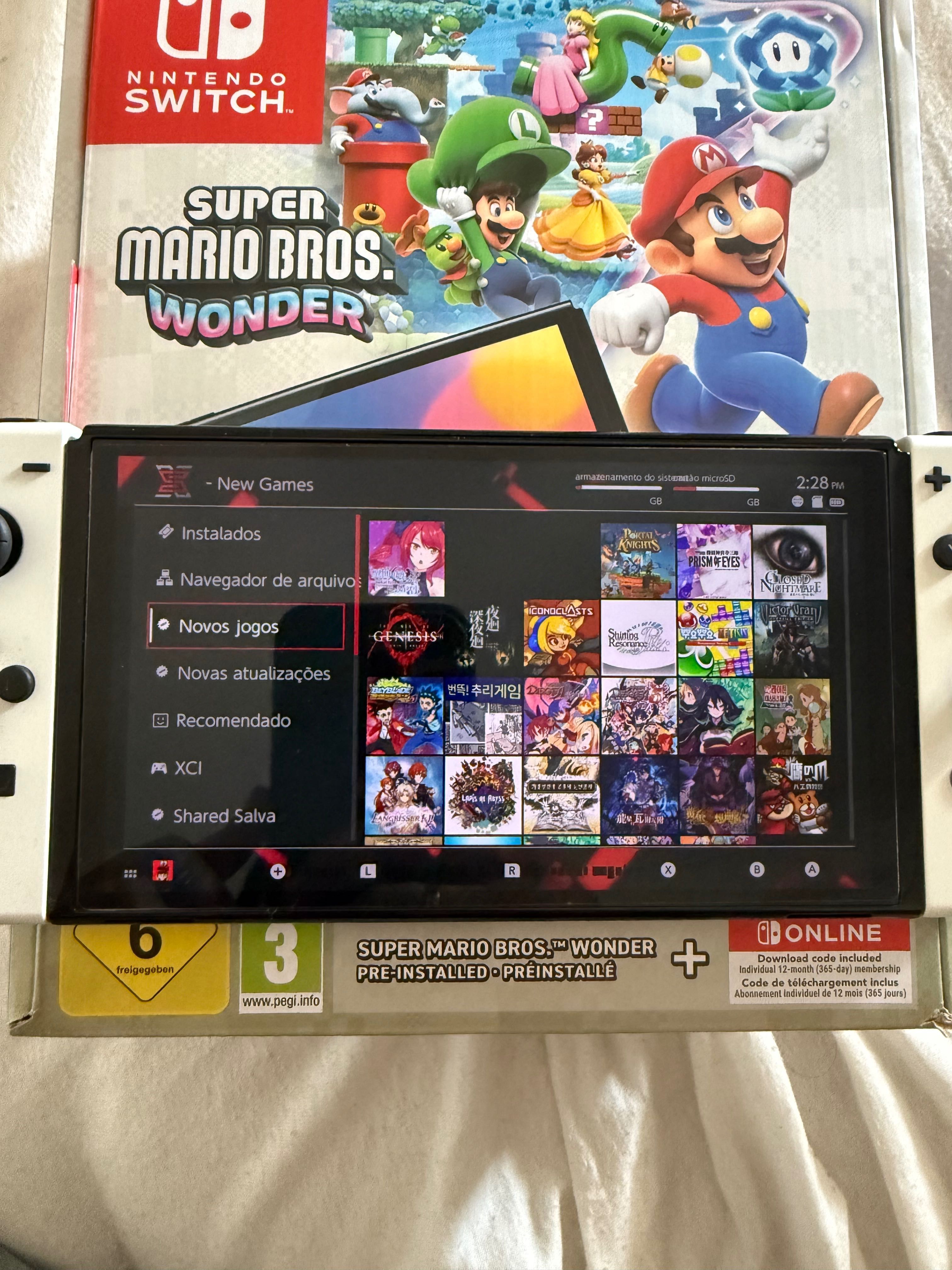 Nitendo Switch Oled desbloqueado como novo