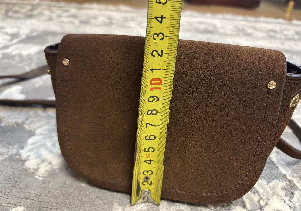 Zara сумочка з велюровоі шкіри