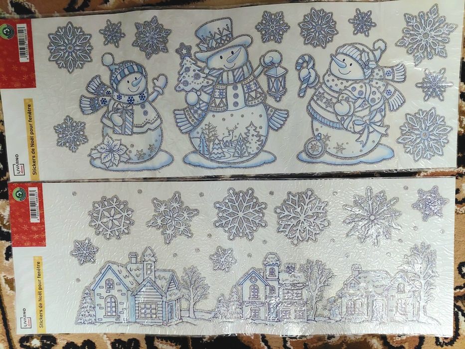 Наклейки на вікно новорічні