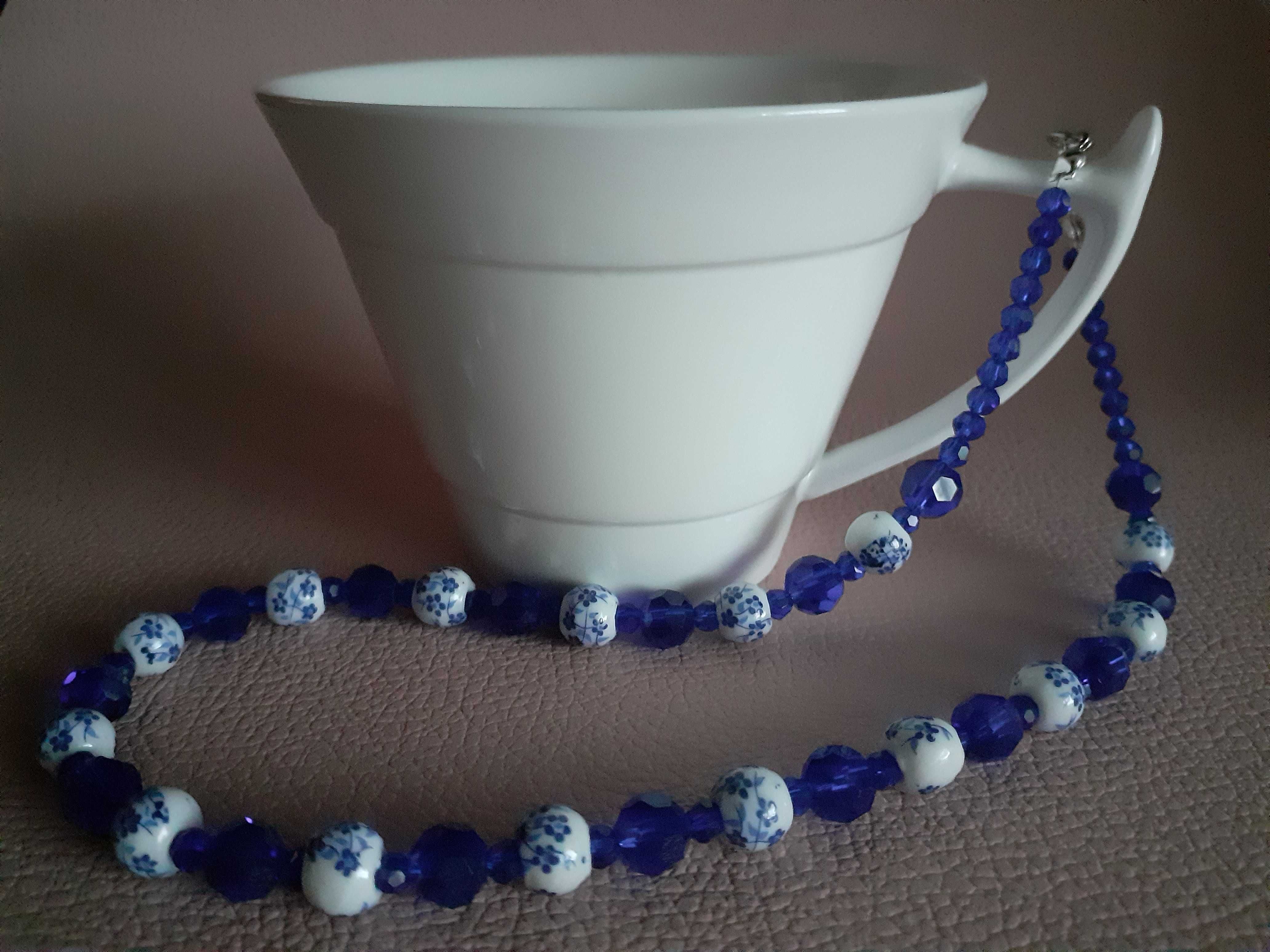 Biżuteria z porcelany i szkła - bransoletka i kolczyki - różne zestawy